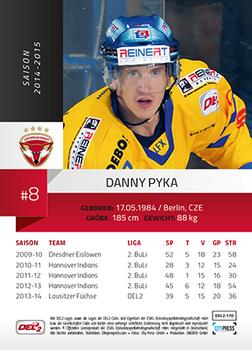 2014-15 Playercards (DEL2) #DEL2-170 Danny Pyka Back