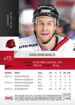 2014-15 Playercards (DEL2) #DEL2-192 Dan Ringwald Back