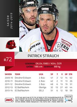 2014-15 Playercards (DEL2) #DEL2-194 Patrick Strauch Back