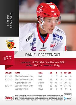2014-15 Playercards (DEL2) #DEL2-203 Daniel Pfaffengut Back