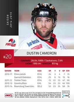 2014-15 Playercards (DEL2) #DEL2-221 Dustin Cameron Back