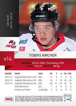 2014-15 Playercards (DEL2) #DEL2-224 Tobias Kircher Back