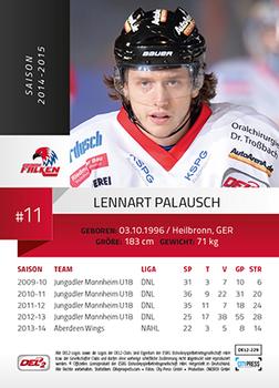 2014-15 Playercards (DEL2) #DEL2-229 Lennart Palausch Back