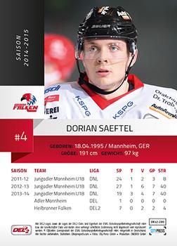 2014-15 Playercards (DEL2) #DEL2-230 Dorian Saeftel Back