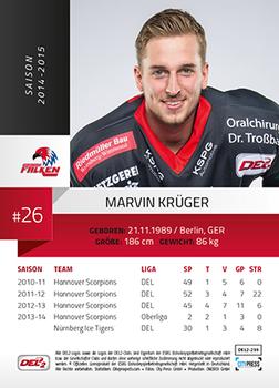 2014-15 Playercards (DEL2) #DEL2-235 Marvin Krüger Back