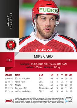 2014-15 Playercards (DEL2) #DEL2-239 Mike Card Back
