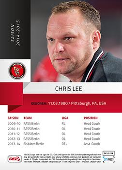 2014-15 Playercards (DEL2) #DEL2-258 Chris Lee Back