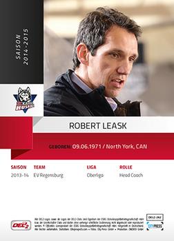 2014-15 Playercards (DEL2) #DEL2-262 Rob Leask Back