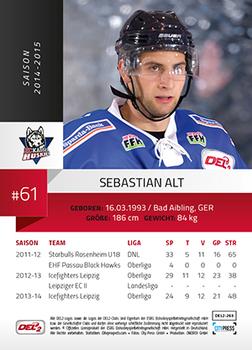 2014-15 Playercards (DEL2) #DEL2-263 Sebastian Alt Back