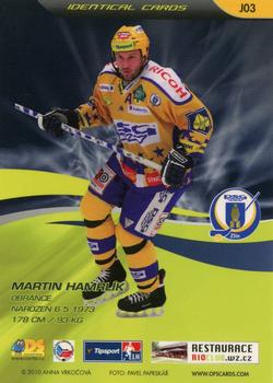 2010-11 Czech OFS Plus - Jersey Identical cards #J3 Martin Hamrlik Back