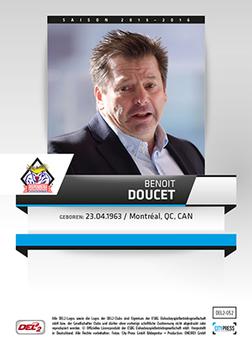 2015-16 Playercards (DEL2) #DEL2-052 Benoit Doucet Back