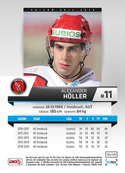 2015-16 Playercards (DEL2) #DEL2-078 Alexander Höller Back