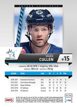 2015-16 Playercards (DEL2) #DEL2-096 Mark Cullen Back