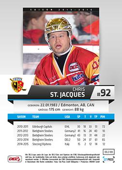 2015-16 Playercards (DEL2) #DEL2-188 Chris St. Jacques Back