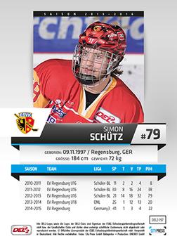 2015-16 Playercards (DEL2) #DEL2-197 Simon Schütz Back