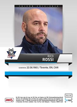 2015-16 Playercards (DEL2) #DEL2-218 Rico Rossi Back