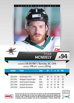 2015-16 Playercards (DEL2) #DEL2-278 Tyler McNeely Back