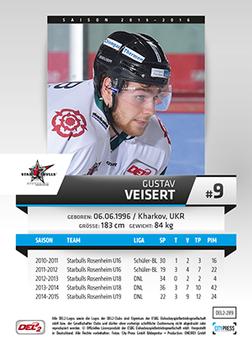 2015-16 Playercards (DEL2) #DEL2-289 Gustav Veisert Back