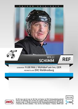 2015-16 Playercards (DEL2) #DEL2-346 Willi Schimm Back