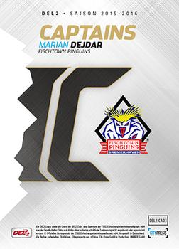 2015-16 Playercards (DEL2) - Captains #DEL2-CA03 Marian Dejdar Back