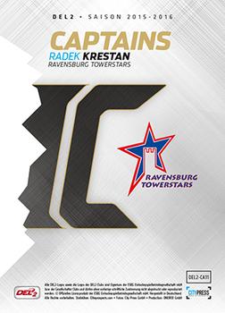 2015-16 Playercards (DEL2) - Captains #DEL2-CA11 Radek Krestan Back