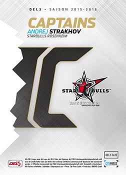2015-16 Playercards (DEL2) - Captains #DEL2-CA13 Andrej Strakhov Back
