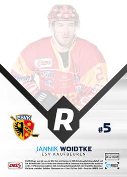 2015-16 Playercards (DEL2) - Rearguards #DEL2-RG09 Jannik Woidtke Back