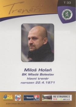 2010-11 Czech OFS Plus - Coaches #33 Milos Holan Back