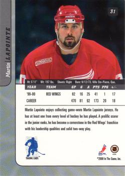 2000-01 Be a Player Signature Series - Chicago Sportsfest 2001 Sapphire #31 Martin Lapointe Back