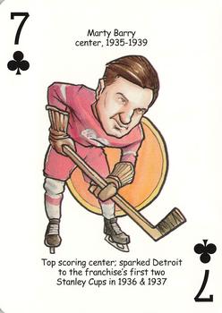 2006 Hero Decks Detroit Red Wings Hockey Heroes Playing Cards #7♣ Marty Barry Front
