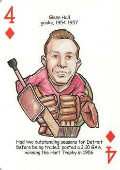2006 Hero Decks Detroit Red Wings Hockey Heroes Playing Cards #4♦ Glenn Hall Front