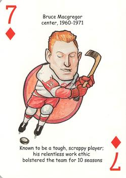 2006 Hero Decks Detroit Red Wings Hockey Heroes Playing Cards #7♦ Bruce MacGregor Front