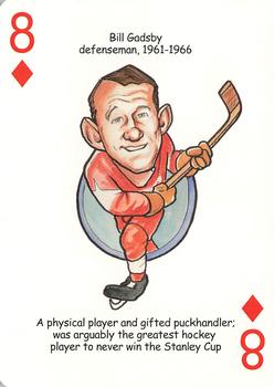 2006 Hero Decks Detroit Red Wings Hockey Heroes Playing Cards #8♦ Bill Gadsby Front