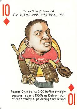 2006 Hero Decks Detroit Red Wings Hockey Heroes Playing Cards #10♦ Terry Sawchuk Front