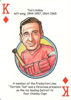 2006 Hero Decks Detroit Red Wings Hockey Heroes Playing Cards #K♦ Ted Lindsay Front