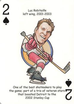 2006 Hero Decks Detroit Red Wings Hockey Heroes Playing Cards #2♠ Luc Robitaille Front