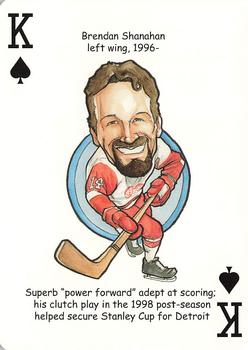 2006 Hero Decks Detroit Red Wings Hockey Heroes Playing Cards #K♠ Brendan Shanahan Front