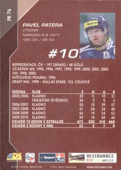2011 Czech OFS premium - Silver #76 Pavel Patera Back