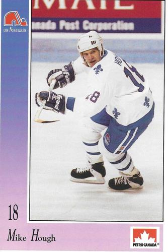 1991-92 Petro-Canada Quebec Nordiques #NNO Mike Hough Front