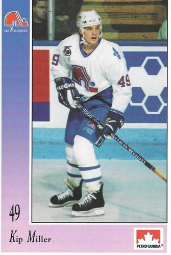 1991-92 Petro-Canada Quebec Nordiques #NNO Kip Miller Front