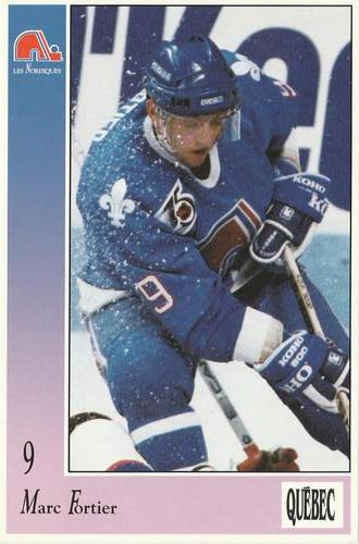 1991-92 Quebec Nordiques #NNO Marc Fortier Front