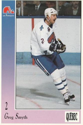 1991-92 Quebec Nordiques #NNO Greg Smyth Front