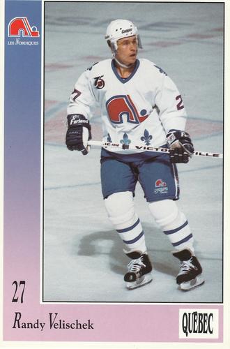 1991-92 Quebec Nordiques #NNO Randy Velischek Front
