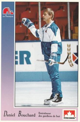 1992-93 Petro-Canada Quebec Nordiques #NNO Daniel Bouchard Front
