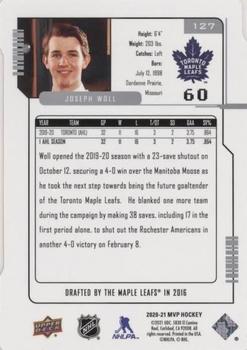 2020-21 Upper Deck - MVP Update Colors and Contours #127 Joseph Woll Back