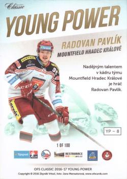 2016-17 OFS Classic Serie I - Young Power #YP-8 Radovan Pavlik Back