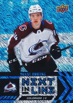 2020-21 Upper Deck Overtime - Next In Line Blue Rainbow #NL-5 Shane Bowers Front