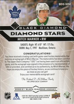 2020-21 Upper Deck Black Diamond - Diamond Stars Premium #BDS-MM Mitch Marner Back