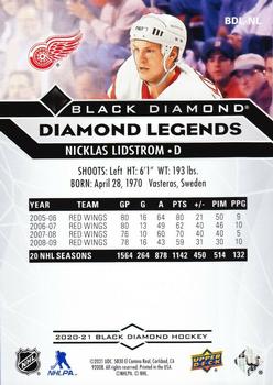 2020-21 Upper Deck Black Diamond - Diamond Legends #BDL-NL Nicklas Lidstrom Back