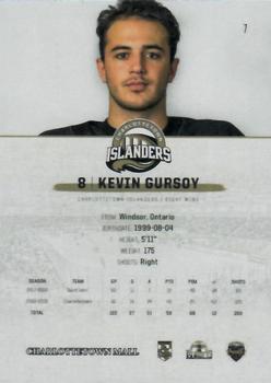 2019-20 Charlottetown Islanders (QMJHL) #7 Kevin Gursoy Back